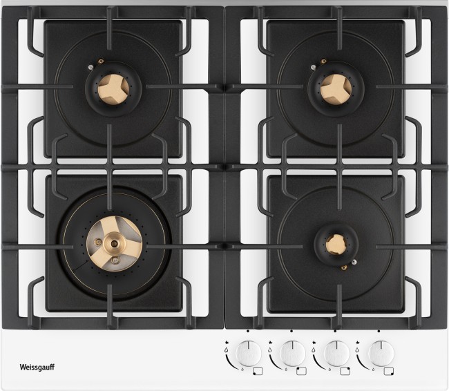 Встраиваемая газовая варочная панель Weissgauff HGG 6445 WH Volcano Burner Встраиваемая газовая варочная панель Weissgauff HGG 6445 WH Volcano Burner