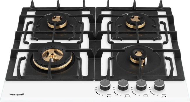 Встраиваемая газовая варочная панель Weissgauff HGG 6445 WH Volcano Burner Встраиваемая газовая варочная панель Weissgauff HGG 6445 WH Volcano Burner