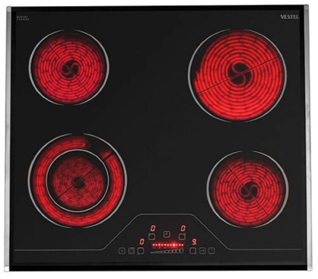Встраиваемая электрическая варочная панель Vestel VHE 60 SLDT Встраиваемая электрическая варочная панель Vestel VHE 60 SLDT