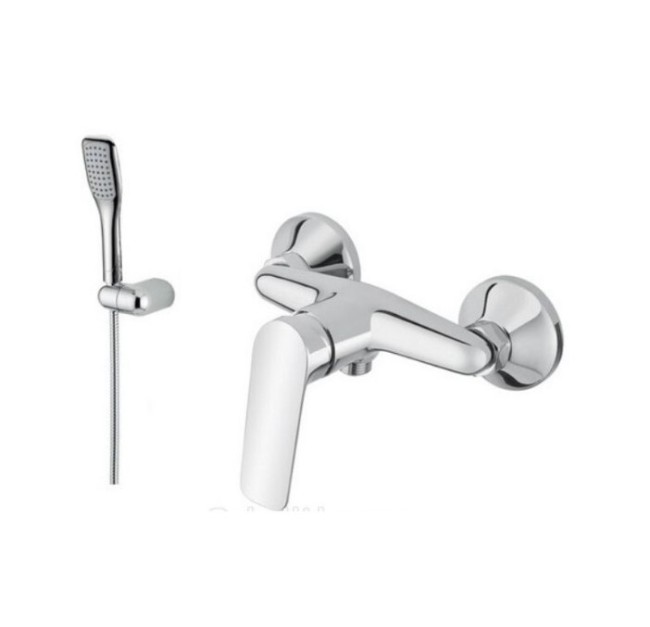 Смеситель для душа M&Z Laguna с душевым набором, ХРОМ (LGA00801)