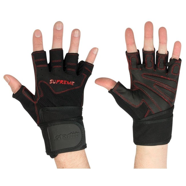 Перчатки атлетические Starfit SU-123 черный S Перчатки атлетические Starfit SU-123 черный S
