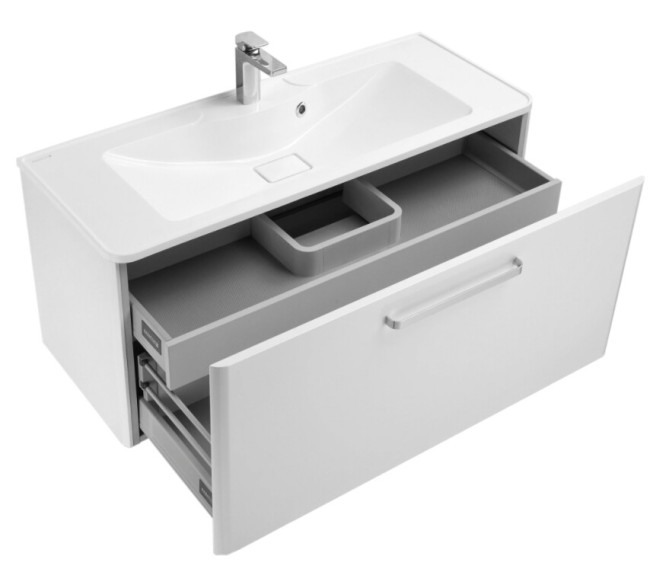 Тумба под раковину Aquaton Валенсия 110 (1A123701VAG30) белый жемчуг