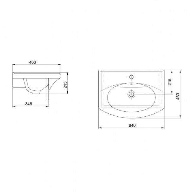 Раковина для мебели Santeri Новая грань 131207S0011B0 белый