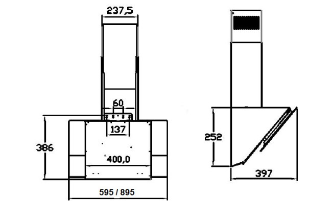 Каминная вытяжка Zigmund & Shtain K 221.91 W