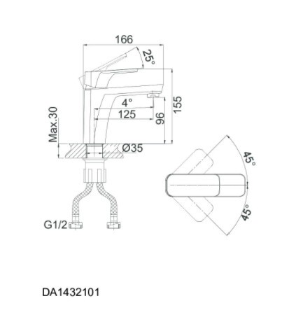 Смеситель для раковины D&K Berlin Tourto DA1432103