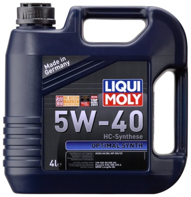 Масло полусинтетическое Liqui Moly Optimal Synth 5W-40 4 л