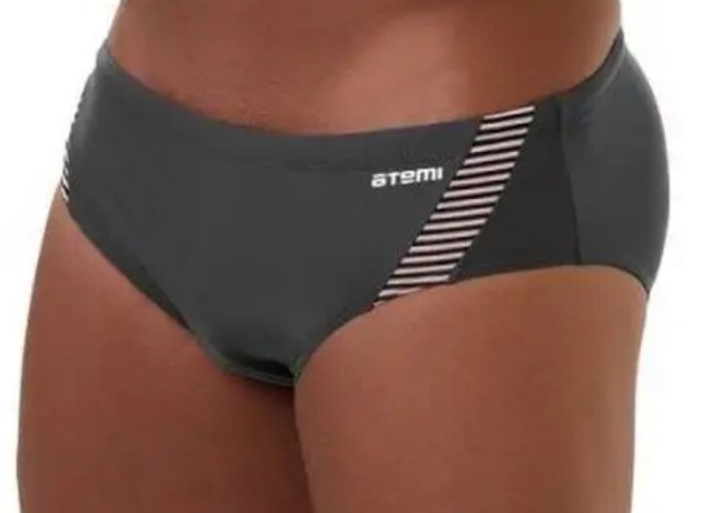 Плавки мужские для бассейна Atemi TAE 01 C серый, р-р 50