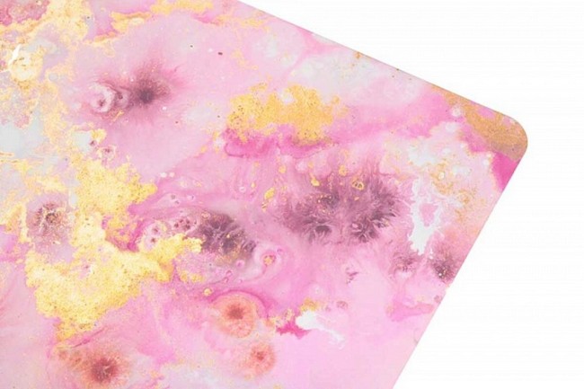 Коврик для йоги INEX Suede Yoga Mat 183 x 61 x 0,3 см, розовый мрамор с позолотой Коврик для йоги INEX Suede Yoga Mat 183 x 61 x 0,3 см, розовый мрамор с позолотой