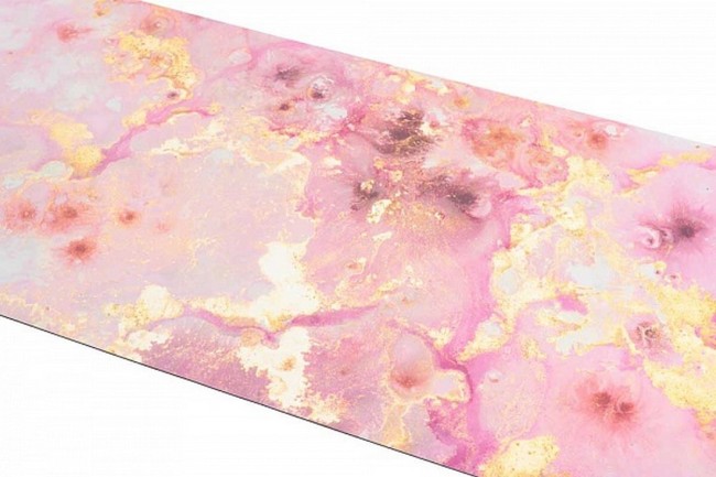 Коврик для йоги INEX Suede Yoga Mat 183 x 61 x 0,3 см, розовый мрамор с позолотой Коврик для йоги INEX Suede Yoga Mat 183 x 61 x 0,3 см, розовый мрамор с позолотой
