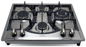 Встраиваемая газовая варочная панель Ginzzu HCG-424 нержавеющая сталь
