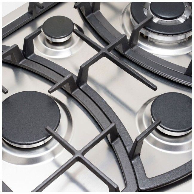 Встраиваемая газовая варочная панель Ginzzu HCG-424 нержавеющая сталь