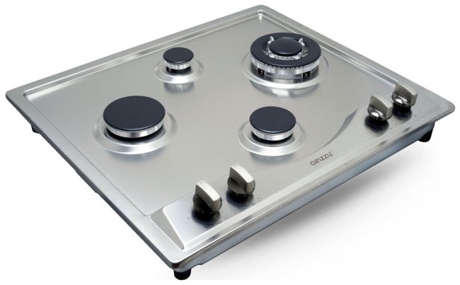 Встраиваемая газовая варочная панель Ginzzu HCG-424 нержавеющая сталь