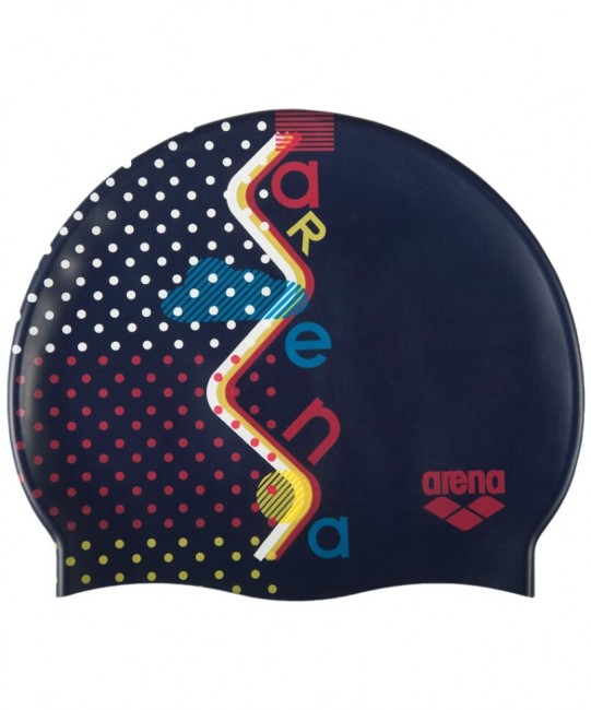 Шапочка для плавания Arena Print Jr Navy/Masquerade (94171 710)