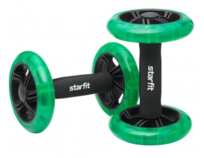 Ролик для пресса Starfit RL-107 черный/ярко-зеленый Ролик для пресса Starfit RL-107 черный/ярко-зеленый