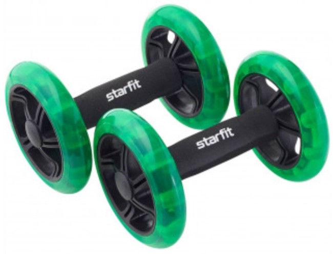 Ролик для пресса Starfit RL-107 черный/ярко-зеленый Ролик для пресса Starfit RL-107 черный/ярко-зеленый