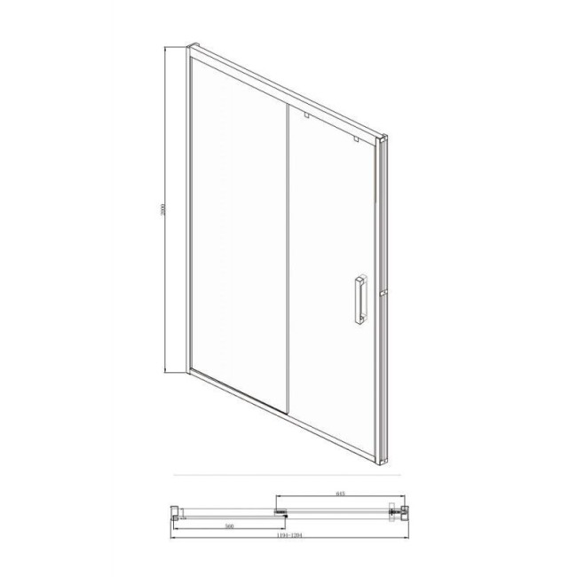 Душевая дверь Bravat Stream BD120.4103S Душевая дверь Bravat Stream BD120.4103S