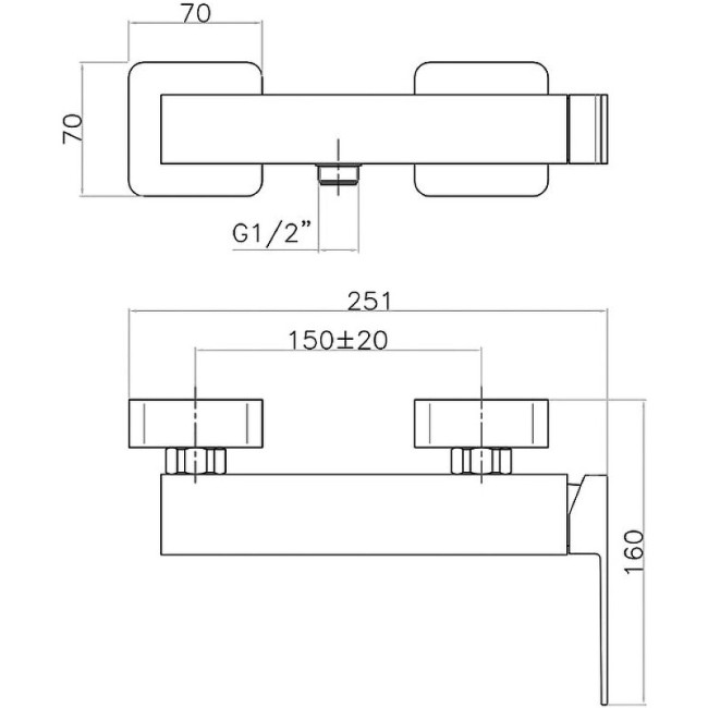 Смеситель для душа Webert Pegaso PE870101560