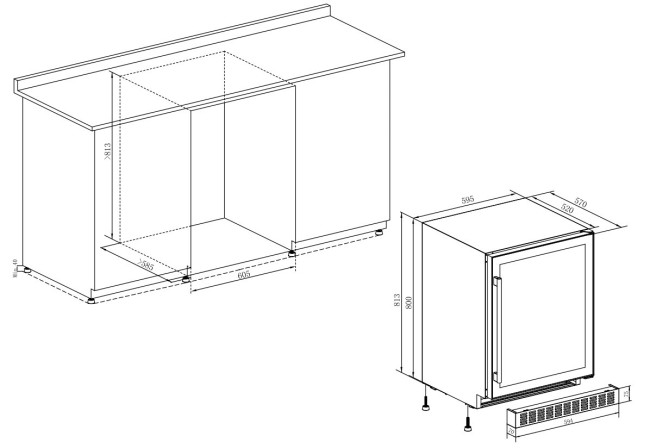 Винный шкаф Temptech STX60DRB