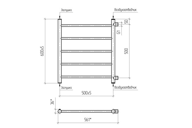 Полотенцесушитель Тера Классика ПСО-08-02