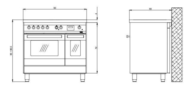 Газовая плита Lofra PRD96MFTE/AEO Газовая плита Lofra PRD96MFTE/AEO