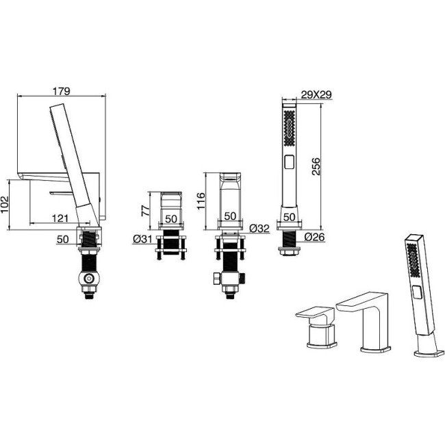 Смеситель на борт ванны ALLEN BRAU INFINITY хром (5.21008-00) Смеситель на борт ванны ALLEN BRAU INFINITY хром (5.21008-00)