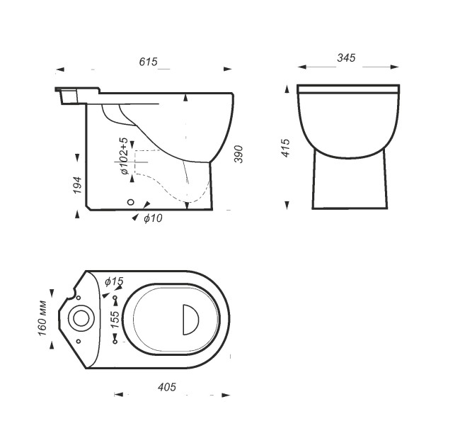 Унитаз подвесной Sanita Luxe Attica ATCSLWH0102 белый