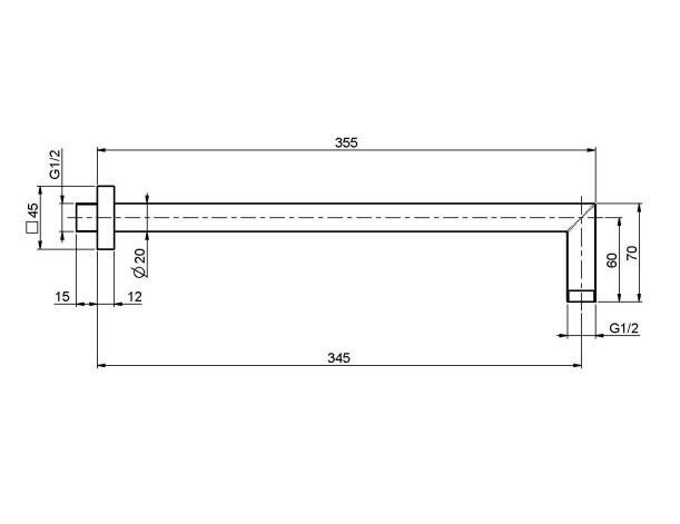 Держатель верхнего душа Fima Carlo Frattini WELLNESS (F2538CR) хром