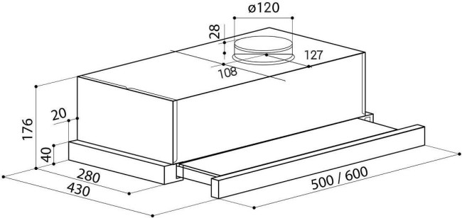 Встраиваемая вытяжка Lex Hubble G 2M 600 Ivory Встраиваемая вытяжка Lex Hubble G 2M 600 Ivory