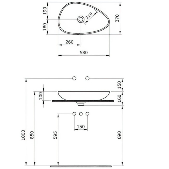 Раковина Ambassador Kingston 146T20301 Раковина Ambassador Kingston 146T20301
