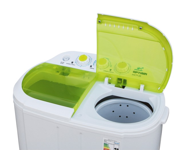 Стиральная машина Optima МСП-35 белая крышка/желтые окна