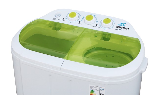 Стиральная машина Optima МСП-35 белая крышка/желтые окна