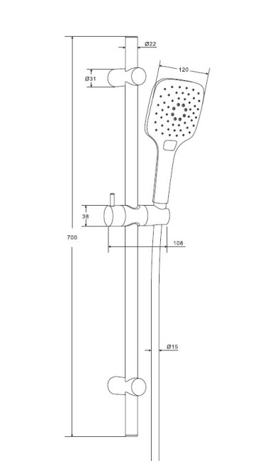 Душевой гарнитур Damixa Eclipse 931001000
