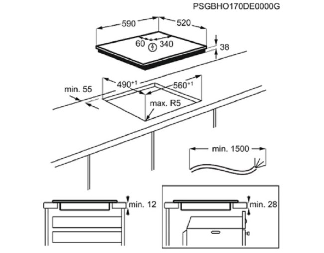 Встраиваемая электрическая варочная панель Zanussi CPZ64420KC