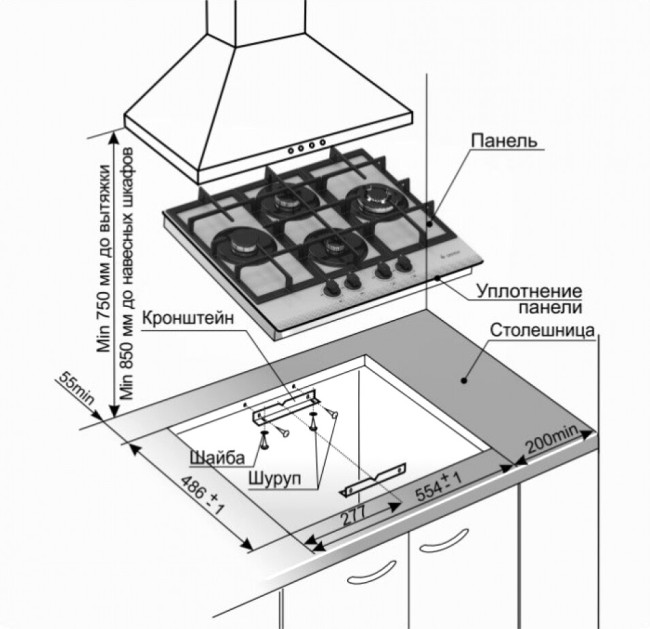Встраиваемая газовая варочная панель Gefest ПВГ 2232-01 М51