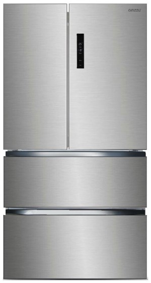 Холодильник Ginzzu NFK-470 стальной