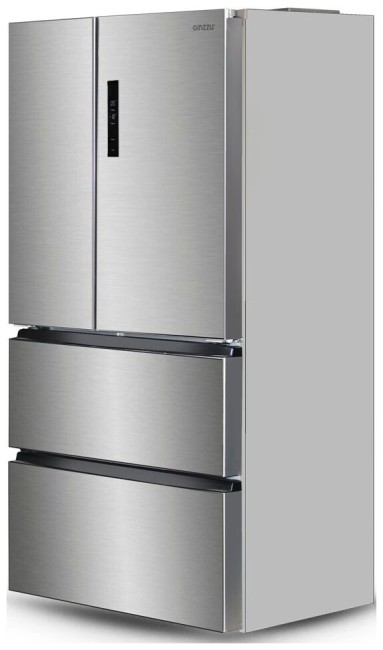Холодильник Ginzzu NFK-470 стальной