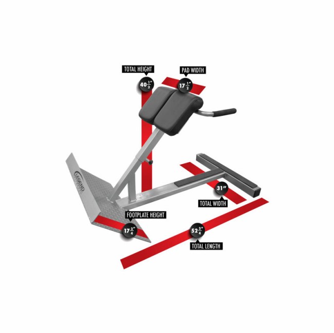 Гиперэкстензия Legend Fitness 3127 серебряный/черный Гиперэкстензия Legend Fitness 3127 серебряный/черный