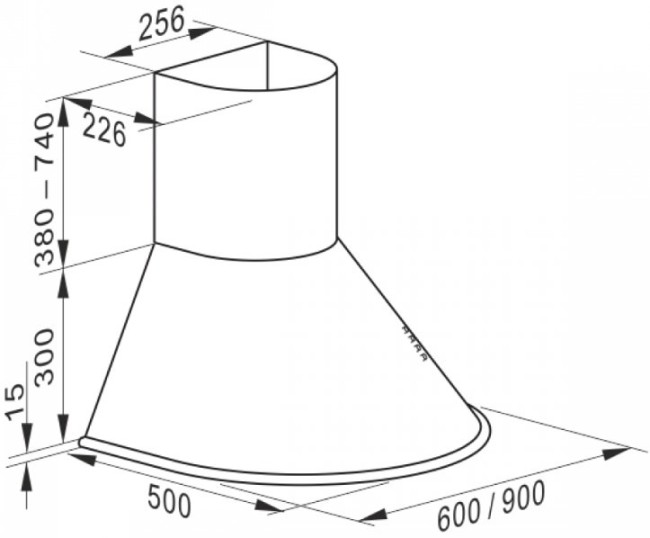 Каминная вытяжка Kaiser A 6423 ElfBE Eco
