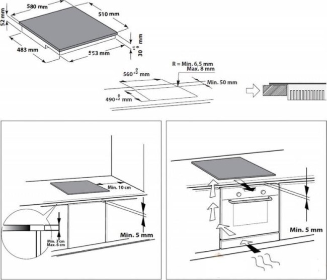 Встраиваемая индукционная варочная панель Whirlpool ACM 808/BA/S Встраиваемая индукционная варочная панель Whirlpool ACM 808/BA/S