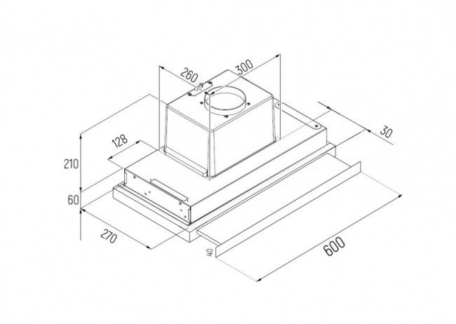 Встраиваемая вытяжка Ciarko EDS 60 White