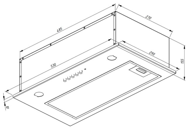Встраиваемая вытяжка Akpo WK-7 Micra twin 60 черный