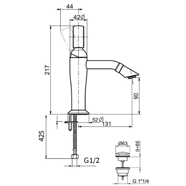 Смеситель для раковины Webert Opera OA830102010