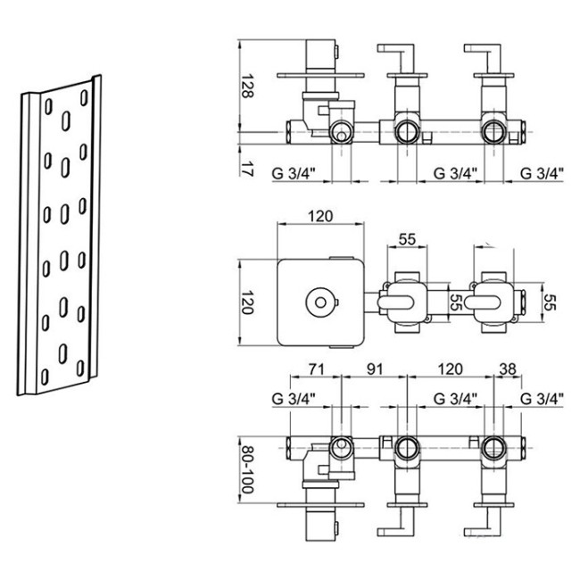 Встраиваемый термостат Webert Living LV971402560