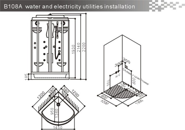 Душевая кабина SSWW WU108A Душевая кабина SSWW WU108A