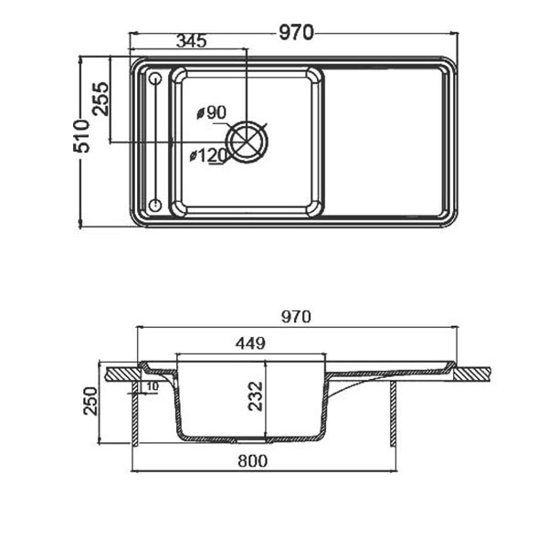Кухонная мойка Aquaton Беллис 97 (1A725132BS270) терракот Кухонная мойка Aquaton Беллис 97 (1A725132BS270) терракот