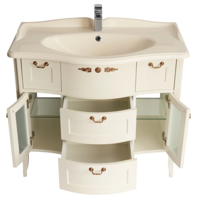 Тумба под раковину Aquaton Версаль 100 (1A188001VSZA0) слоновая кость Тумба под раковину Aquaton Версаль 100 (1A188001VSZA0) слоновая кость