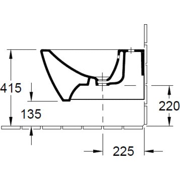 Биде подвесное Villeroy & Boch 54000001