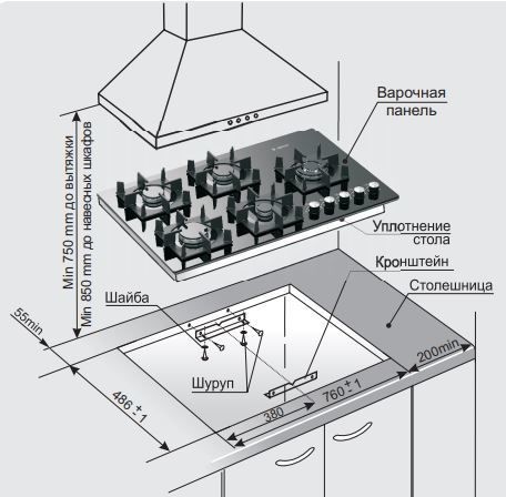 Встраиваемая газовая варочная панель Gefest ПВГ 2341