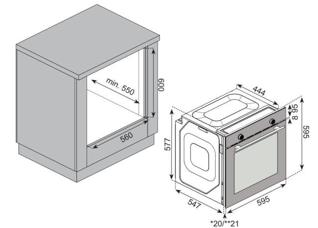 Встраиваемый электрический духовой шкаф History OE728L.FGR