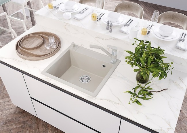 Кухонная мойка Polygran ARGO-560 белый №26 Кухонная мойка Polygran ARGO-560 белый №26